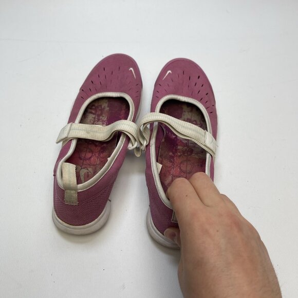 Y2K Nike Mary Jane Shoes Slip On Women's Size 7 US White / Pink Ballerina Casual - Picture 12 of 16